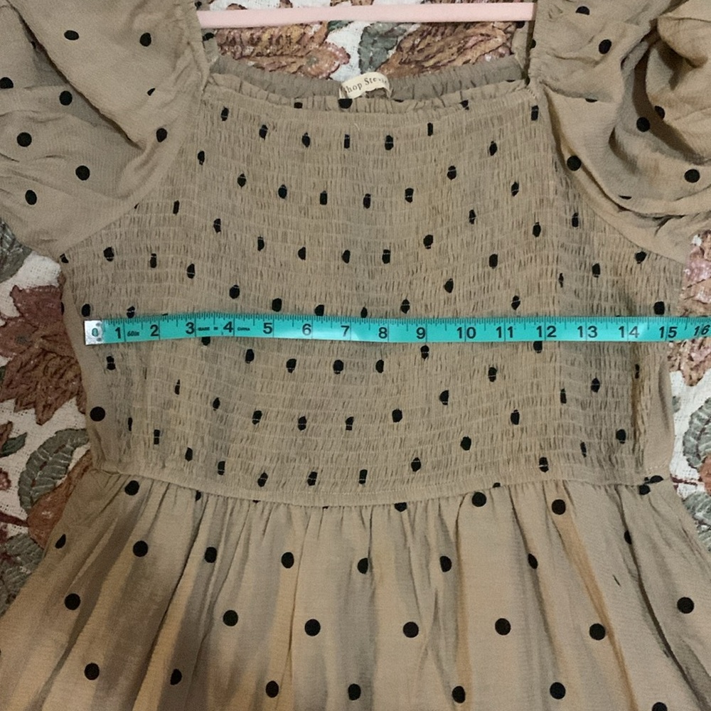 Shop Stevie, polka dot dress, sz large - Picture 3 of 4
